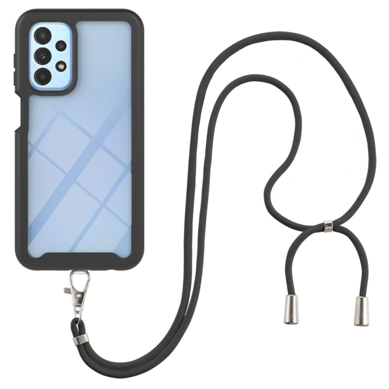 Samsung Galaxy A23 5G Hybrid Case with Cord and Coloured Bezel