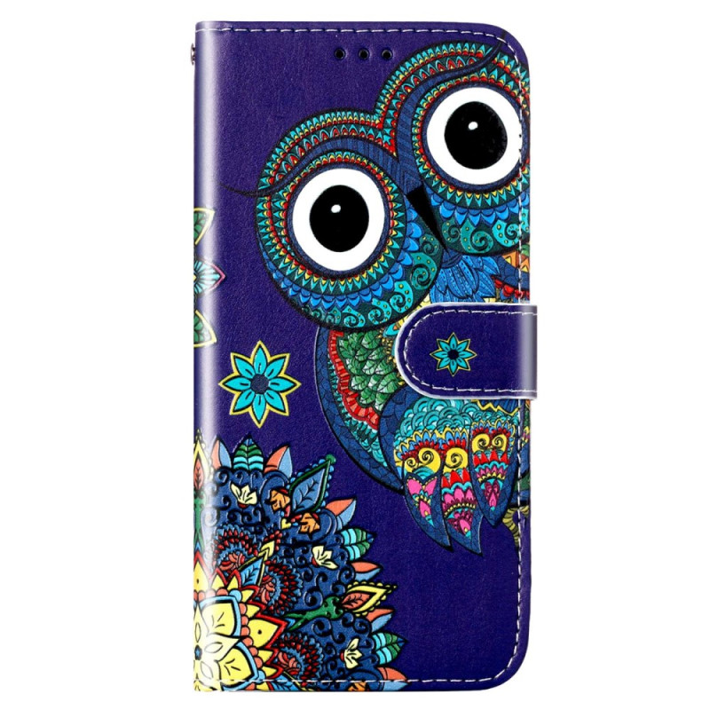 Case Oppo A57 / A57 4G / A57s Tribal Owl with Lanyard