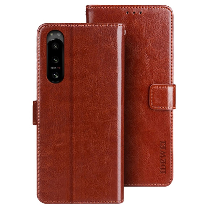 Sony Xperia 5 IV Faux The
ather Case IDEWEI