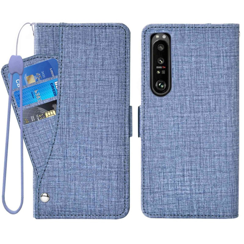 Sony Xperia 1 IV Jeans Case with Rotating Card Holder