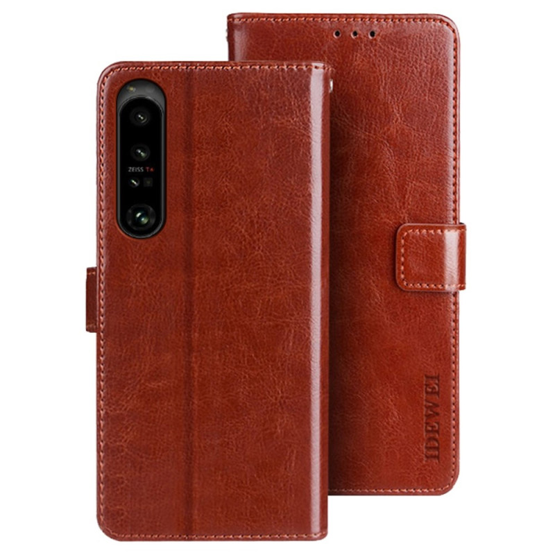 Sony Xperia 1 IV Faux The
ather Case IDEWEI