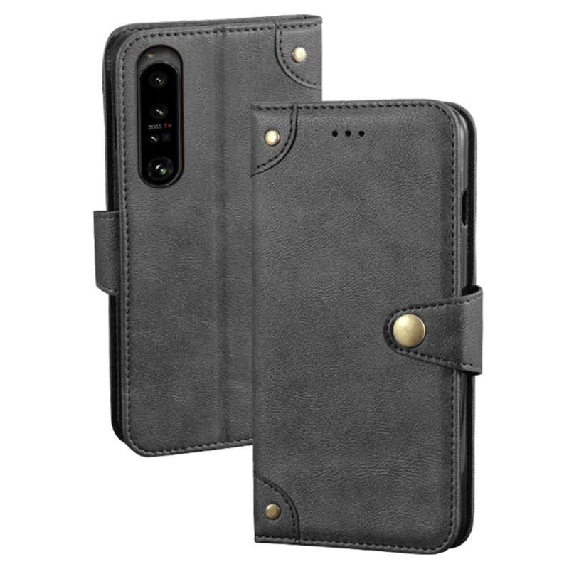 Sony Xperia 1 IV Style The
ather Case with Rivets IDEWEI