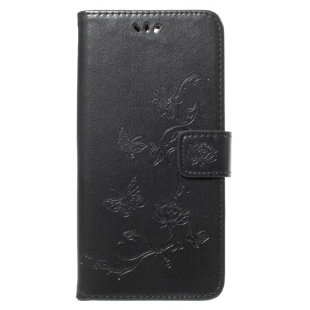 Case Huawei Mate 10 Lite Butterflies and Flowers with Strap