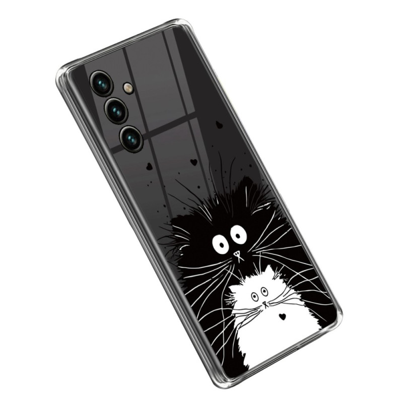 Samsung Galaxy A14 5G / A14 Clear Case Cat White Cat Black
