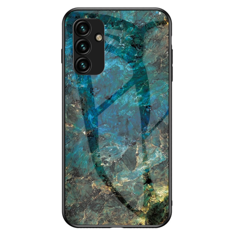 Samsung Galaxy A14 5G / A14 Marbled Tempered Glass Case