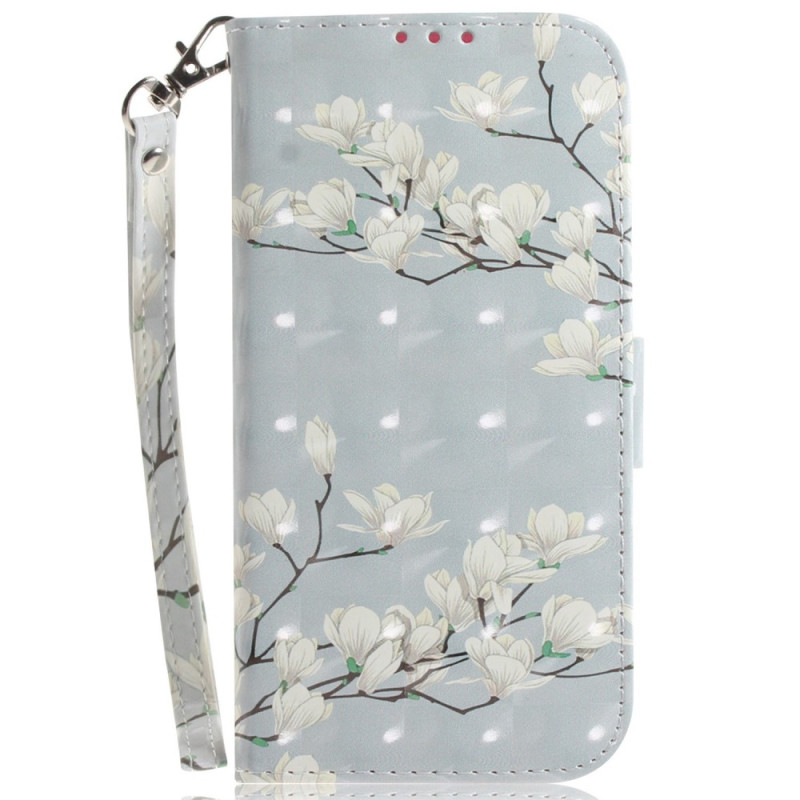 Case Samsung Galaxy A14 5G / A14 Flowered Branches with Strap