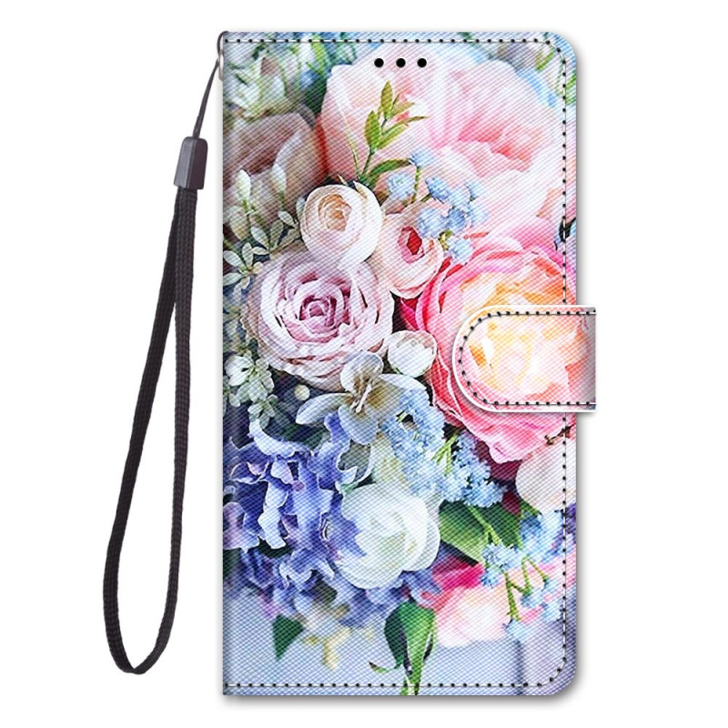 Case Xiaomi 12 / 12X / 12S Pretty Flowers with Strap