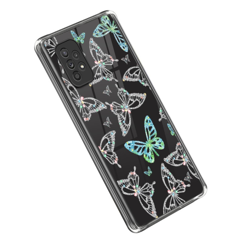 Samsung Galaxy A53 5G Clear Case Coloured Butterflies
