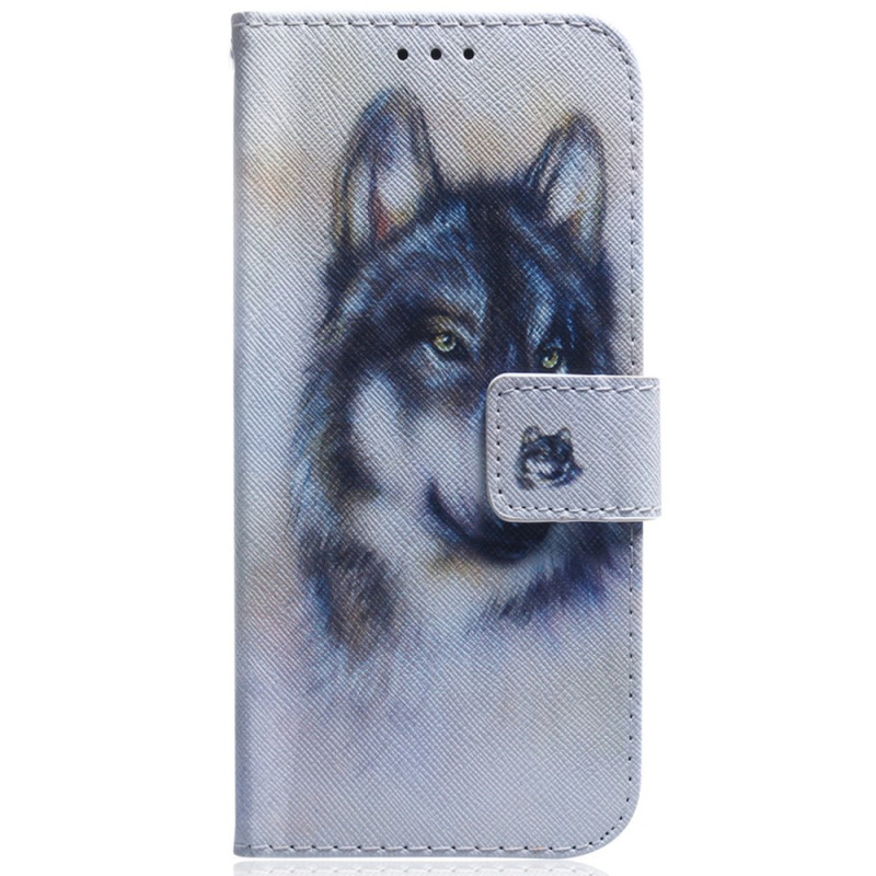 Samsung Galaxy A54 5G Watercolour Wolf Strap Case