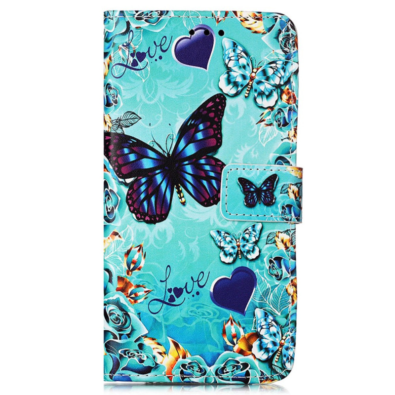 Samsung Galaxy A54 5G Strap Case with Coloured Butterflies