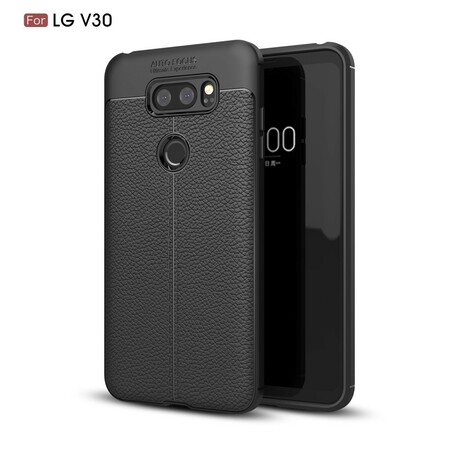 Case LG V30 Leather Effect Lychee Double Line