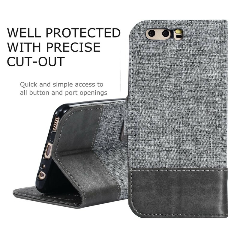 Huawei P10 Muxma Fabric and Leather Effect Case