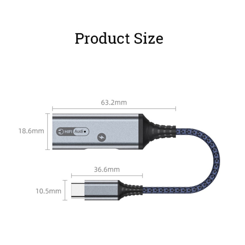 Adaptateur Audio USB-C vers Ports Jack et USB-C - Dealy
