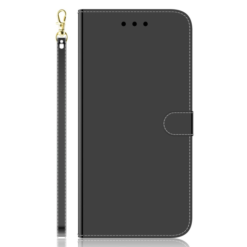 Xiaomi Redmi Note 12 4G The
atherette Mirror Case with Strap