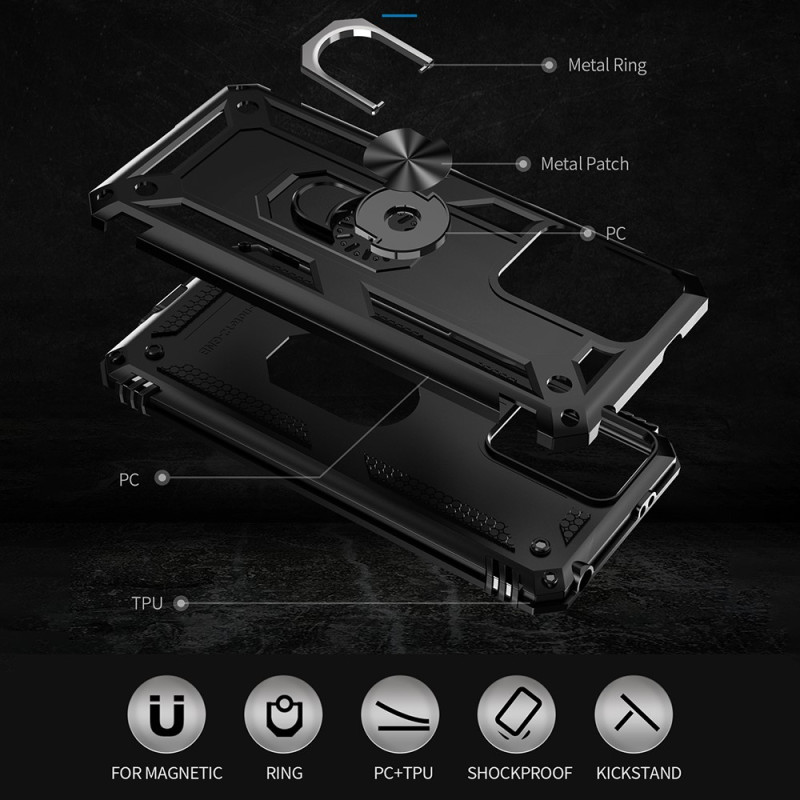 Compatible with Xiaomi 12S Ultra 5G Case,Built-in Magnetic Car Kickstand  Shockproof Case Compatible with Xiaomi 12S Ultra 5G Case 2 in 1 Protective
