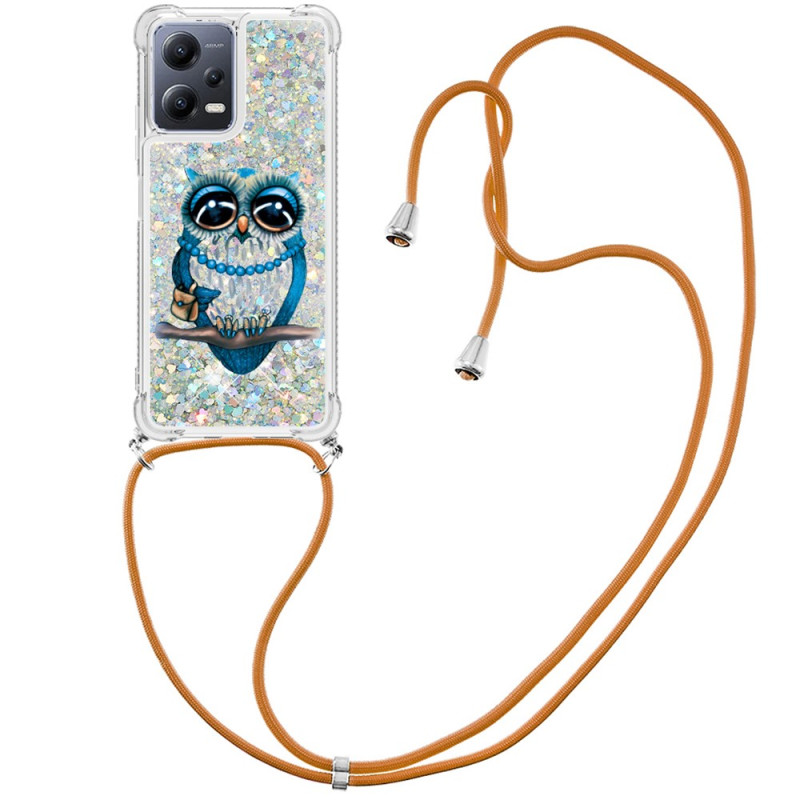 Xiaomi Redmi Note 12/Poco X5 5G Glitter String Case Miss Owl