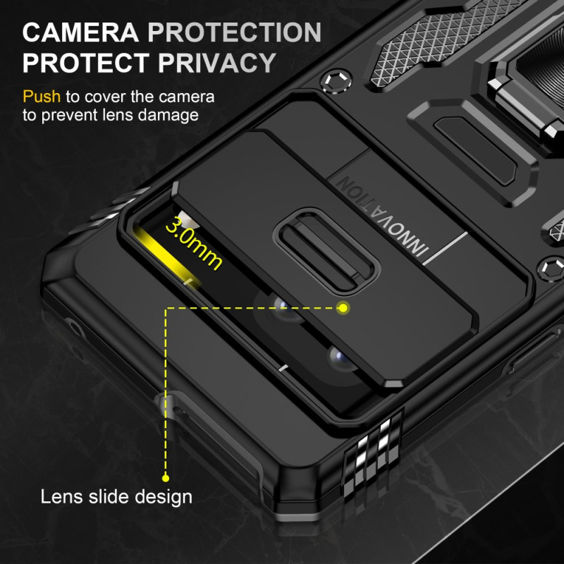 New Funda for Redmi 13C POCO C65 Case Slide Lens Protect Stand