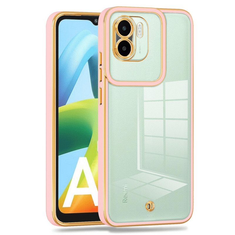 Coque Xiaomi Redmi A1 Transparente Rebords Style Métal