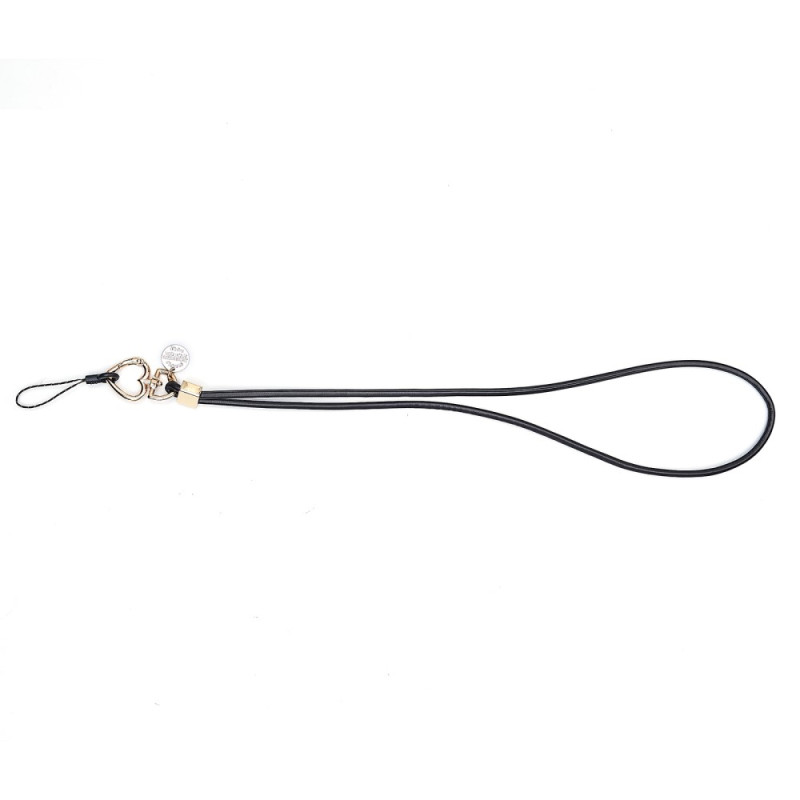 The
atherette Hand Strap for Mobile Phone Heart Charm
