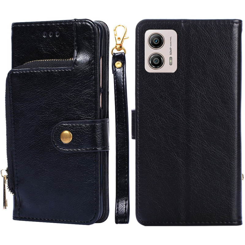 Moto G13/G23/G53 5G Case Front Purse and Strap