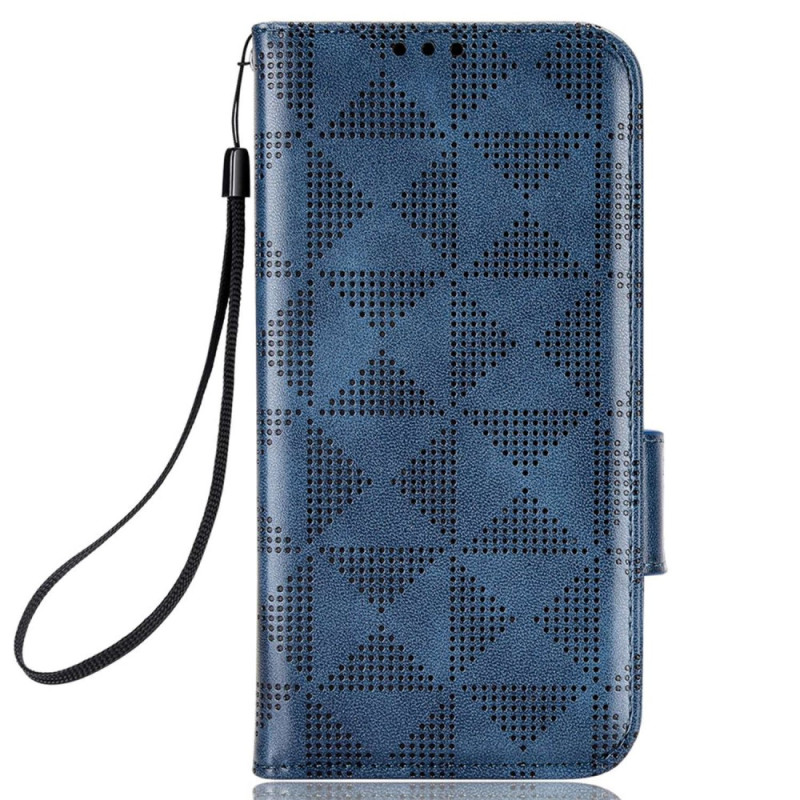 Housse Motorola Edge 30 Ultra 5G Triangles avec Lanière