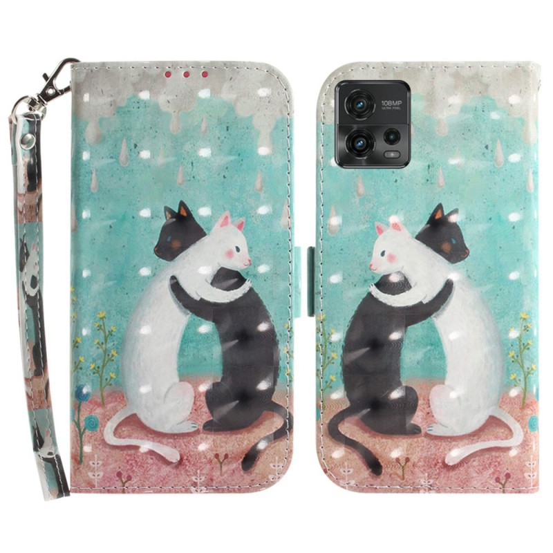 Friends Cats Moto G72 Cover with Strap