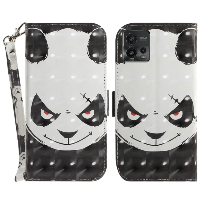 Moto G72 Angry Panda Strap Case