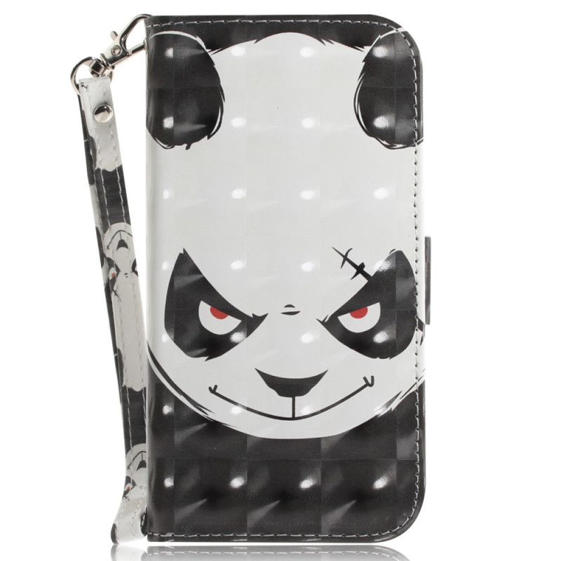 Motorola Edge 30 Fusion Angry Panda Lanyard Case