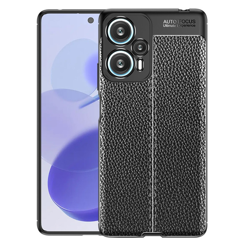 Case Poco F5 The
ather Effect Lychee
 Double Line