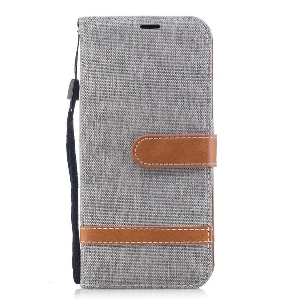 Case Samsung Galaxy A8 2018 Fabric and The
ather Effect with Strap