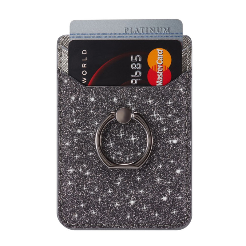 Adhesive Card Holder Glitter Mobile Ring