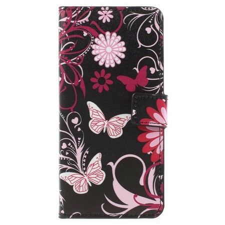 Samsung Galaxy A8 2018 Case Butterflies and Flowers
