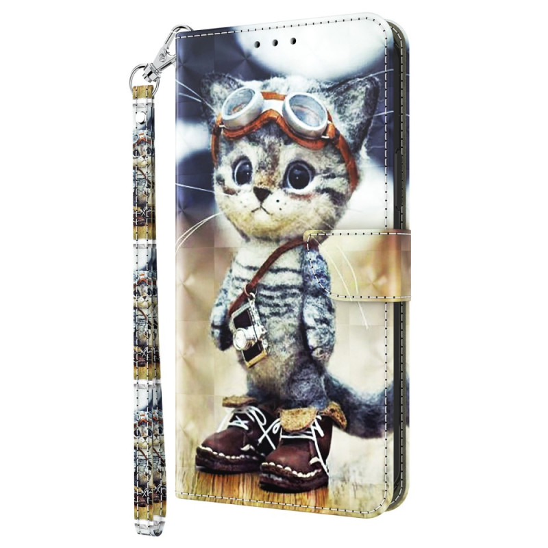 Xiaomi Redmi 12C Funny Cat Lanyard Case