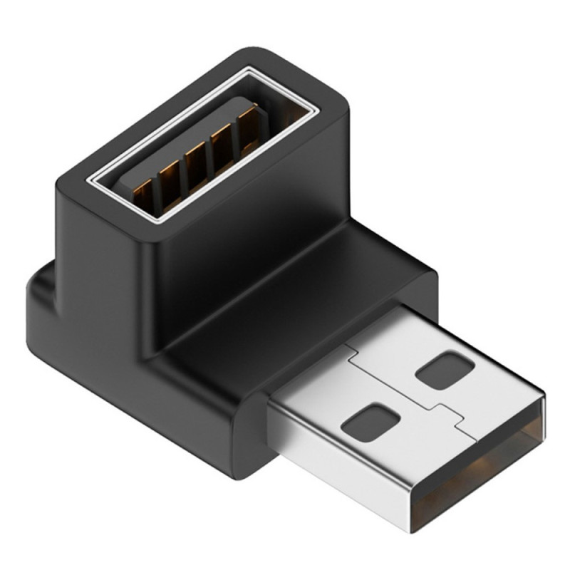 USB Male to USB Female Angled Connector