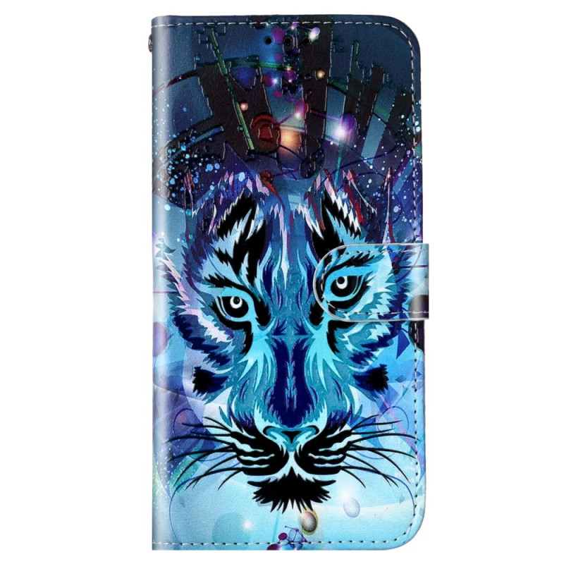 Sony Xperia 10 V Coloured Tiger Case with Strap