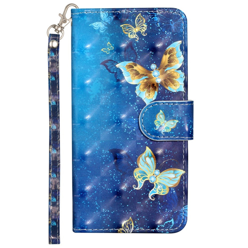 Sony Xperia 10 V Gold Butterfly Strap Case