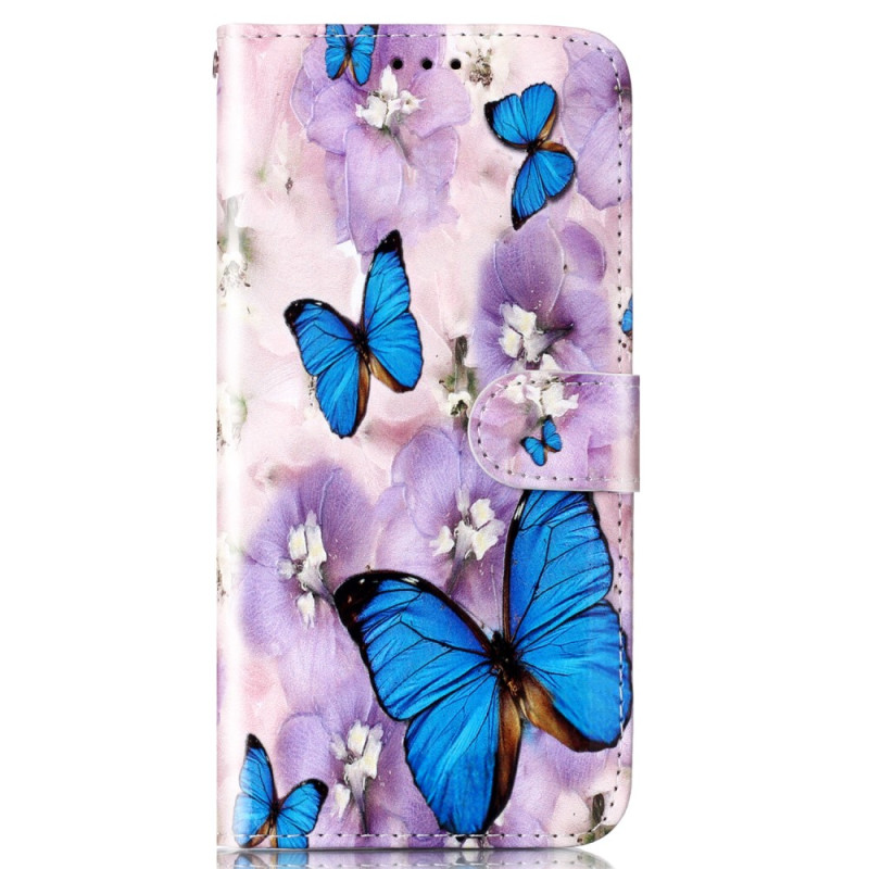 Sony Xperia 1 V Blue Butterfly Strap Case