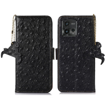Housse Moto G72 Vrai Cuir...