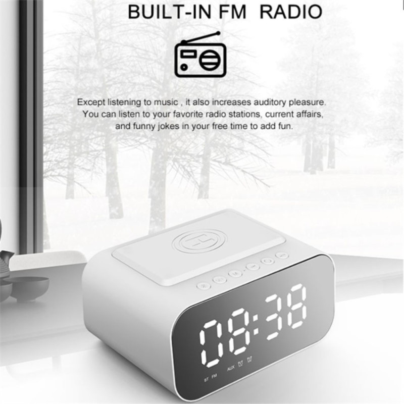 Wireless Speaker Alarm Clock and Charger