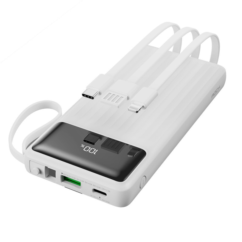 External Battery with 3 Integrated Cables 10000mAh