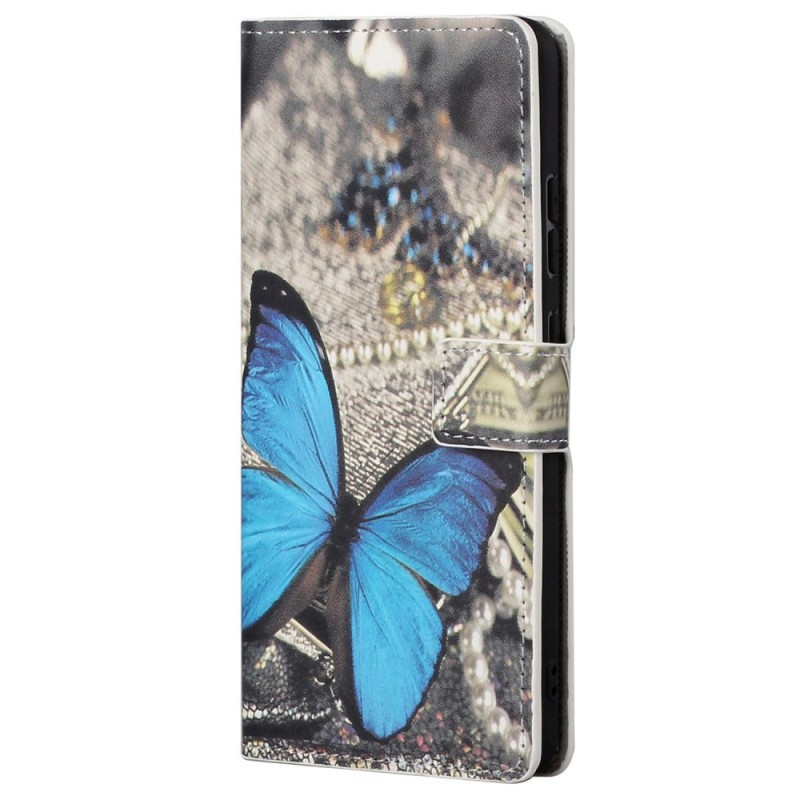 Moto G82 5G / G52 Butterfly Case Blue