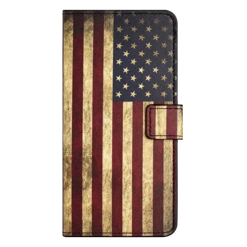 E13 Vintage American Flag Motorcycle Cover