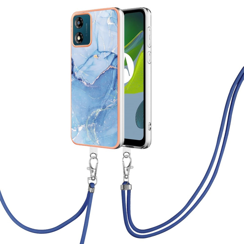 Moto E13 Marble Style Drawstring Case