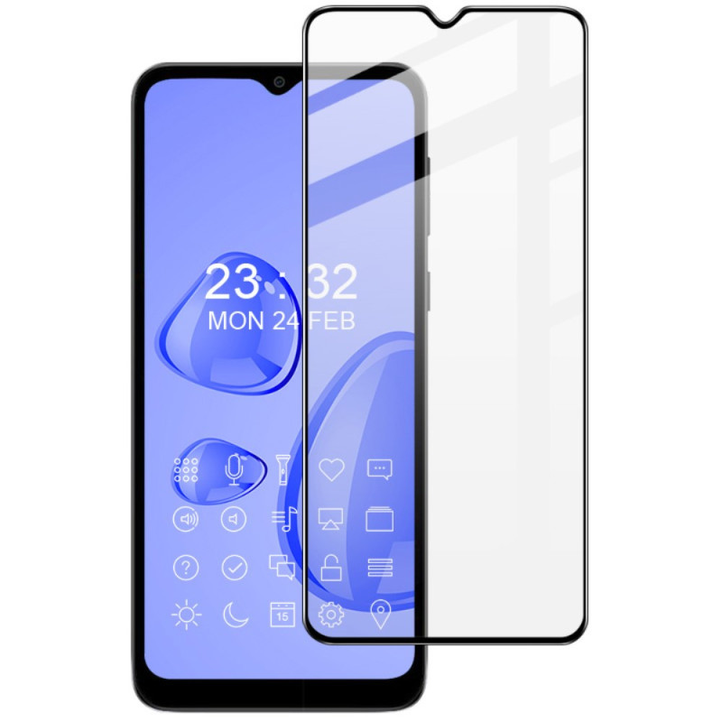 Black Contours tempered glass protection for Moto E13