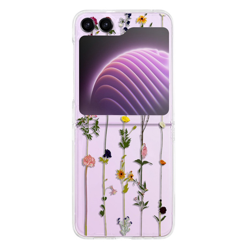 Samsung Galaxy Z Flip 5 Transparent Small Flowers Case