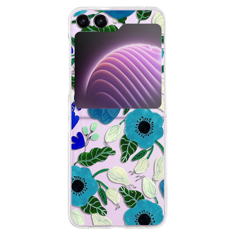 Samsung Galaxy Z Flip 5 Transparent Cover Pretty Flowers