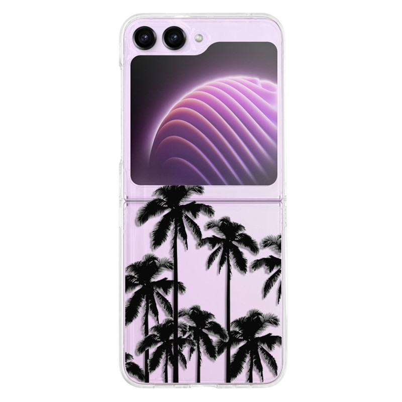 Samsung Galaxy Z Flip 5 Transparent Palm Tree Case