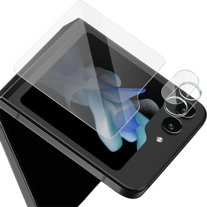 Tempered Glass Protective The
ns and Rear Screen for Samsung Galaxy Z Flip 5