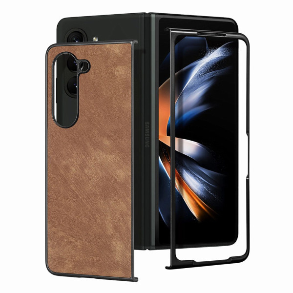 Samsung Galaxy Z Fold 5 Vintage Case with Tempered Glass Screen