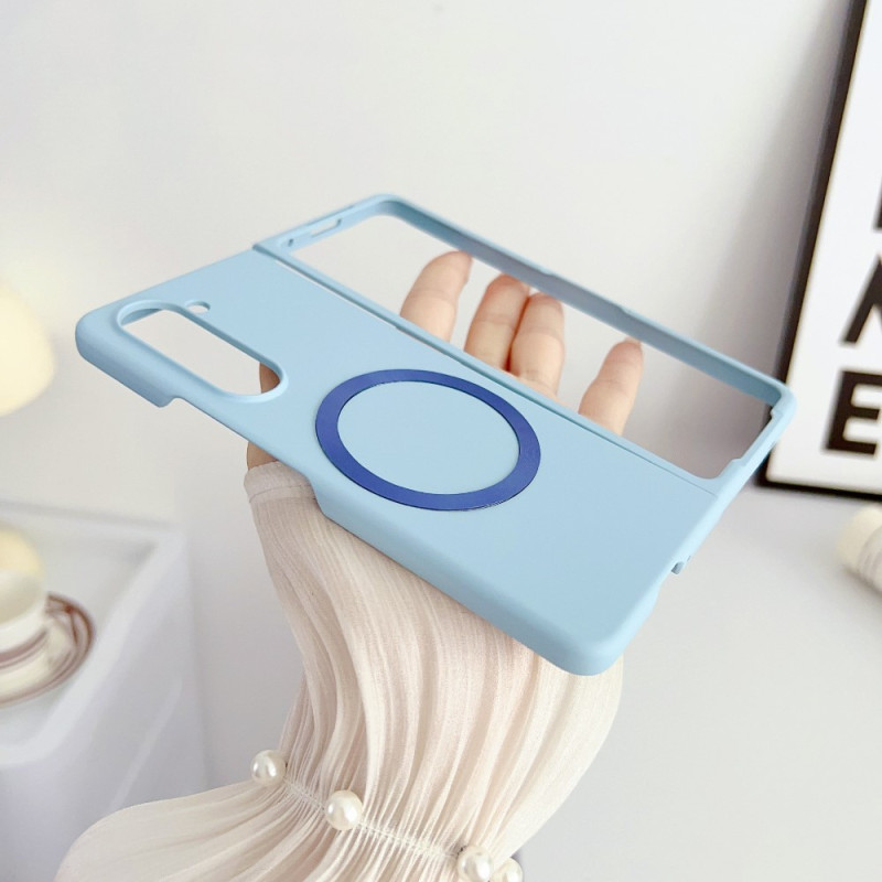 Pour Samsung Galaxy Z Fold4 Magsafe Magnetic Folding PC Phone Case (Bleu)